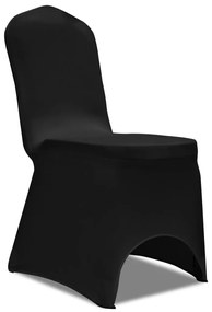 Husa de scaun elastica, 4 buc., negru 4, Negru