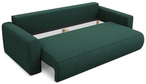 Canapea verde extensibilă/cu spațiu de depozitare 238 cm Kapua – Makamii