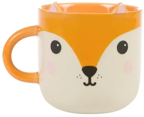 Cană din ceramică Sass & Belle Kawaii Fox, 450 ml