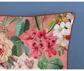 Lenjerie de pat portocalie din bumbac satinat pentru pat dublu, extinsă 240x220 cm Amalia – Descanso