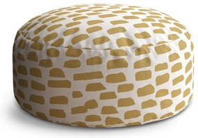 Taburet Circle trăsături aurii de pensulă, auriu / alb