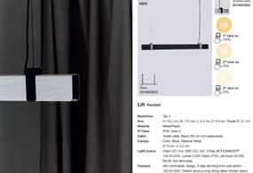 Lustra LED design modern Lilt negru 2010603003 NL