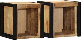 vidaXL Noptiere 2 buc 40x35x40 cm lemn masiv de mango