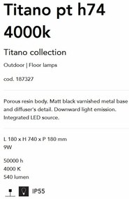Stalp LED exterior design modern Titano pt h74 4000k