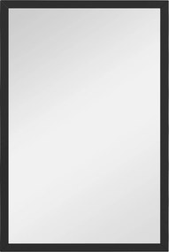HOMCOM Oglindă Dreptunghiulară de Perete cu Cârlige, Sticlă și MDF, 60x80 cm, Negru | Aosom Romania