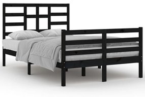 3105859 vidaXL Cadru de pat, negru, 120x200 cm, lemn masiv