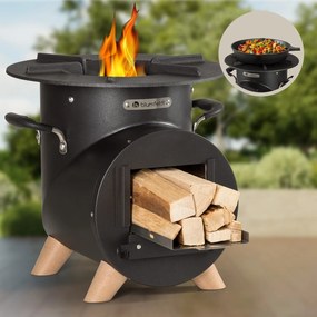 Oshima Rocket Stove Sobă de camping prietenoasă cu mediul înconjurător oțel mobil