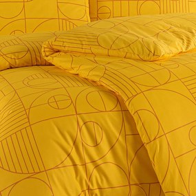 BedTex Lenjerie de pat din bumbac Geo Ray Flower, 220 x 200 cm, 2 bucăți 70 x 90 cm, 220 x 200 cm, 2 buc. 70 x 90 cm