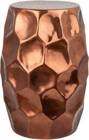 Masuta auxiliara design unicat Organic Orient 30cm, cupru