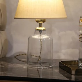 Lampă de masă AYD 1xE27/40W/230V bej/transparentă