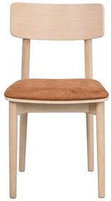 Scaune de dining maro coniac/natural 2 buc. din imitație de piele Wolcott – Rowico