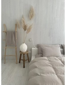 Lenjerie de pat bej din muselină pentru pat dublu 200x200 cm Plain Muslin – Butter Kings