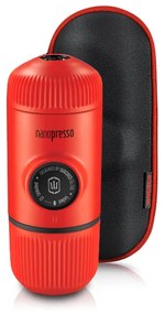 Aparat de cafea portabil Wacaco Nanopresso (roșu) + carcasă solidă