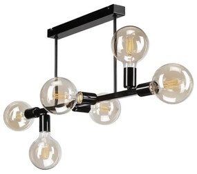 Lustră pe tijă ASTRID 6xE27/60W/230V neagră