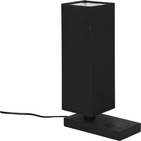 Veioză negru-mat cu încărcător wireless (înălțime 35 cm) Haley – Trio