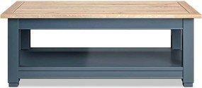 Masă lemn masiv natur Cafea Richmond Albastru/, 120 × 45 × 65 cm