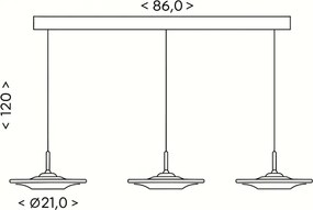 Brilagi - Lustra suspendată pe cablu VERANO, 3x LED/15W/230V