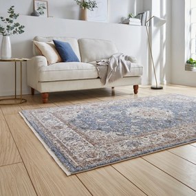 Covor albastru/bej 80x150 cm Vintage – Think Rugs