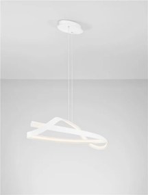 Lustra suspendata LED CCT OLIA aluminiu alb