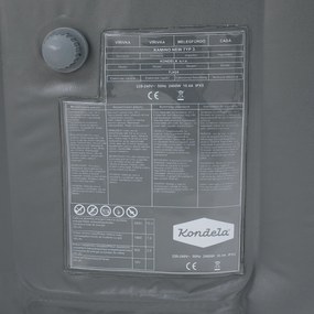 Cada cu hidromasaj gonflabil, gri/alb, 2-4 pers., 600 l, KAMINO NEW TYP 3