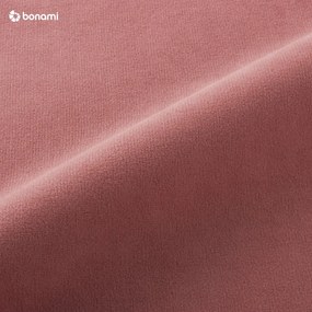 Colțar extensibil din catifea cu șezlong pe partea dreaptă Miuform Stylish Stan, roz