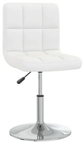 vidaXL Scaun de masă, alb, piele ecologică