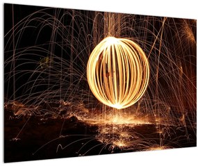 Tablou cu bilă iluminată (90x60 cm)
