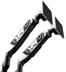 Suport dublu pentru monitoare de 49 de inchi, alb-negru X-Arm Dual RGB