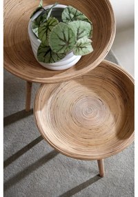 Măsuțe auxiliare 2 buc. rotunde din ratan ø 56 cm Colon – Light &amp; Living