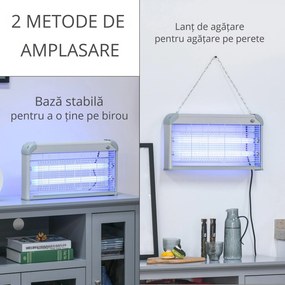 Outsunny Lampă Anti-Țânțari 30W, Puternică și Eficientă, 48.5x8.5x26.5cm | Aosom Romania