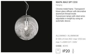 Lustra moderna glob diametru 30cm MAPA MAX SP1 D30 045115