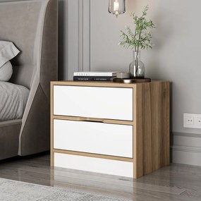 Măsuță de noptieră Elina Walnut White