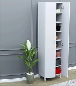 Dulap multifunctional cu 8 rafturi  culoare alb185x49x32 cm