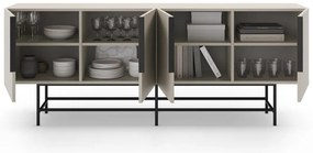 Comodă crem joasă 200x77,5 cm Eldia – Marckeric