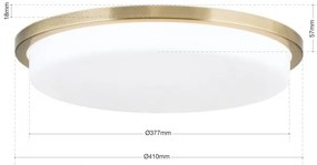 Plafoniera LED moderna LEROX 40cm alama antique