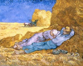 Vincent van Gogh - Artă imprimată Noon, or The Siesta, after Millet, 1890, (40 x 30 cm)