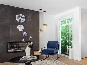 Pendul LED design moderm Olaia chihlimbar