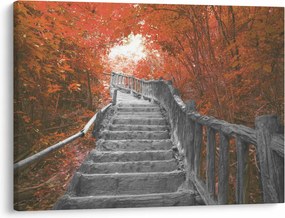 Tablou - Scări în natură, portocaliu (70x50 cm)
