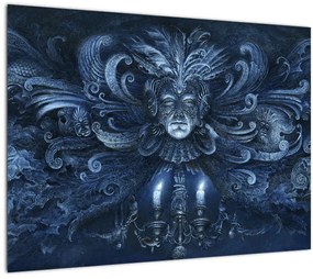 Tablou pe sticlă - Baroc întunecat (70x50 cm)