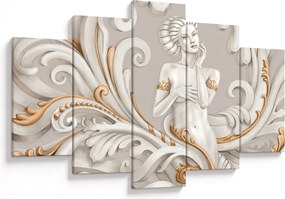 Tablou - Imagine a zeiței într-un fundal ornamental (150x105 cm)