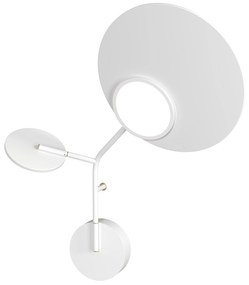 Lampă de perete Ballon 3 right, mai multe variante - TUNTO Model: cadre și parte fixă albe, panou de lemn alb