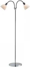 Lampadar modern cu 2 brate flexibile Ray crom/alb 63224033 NL