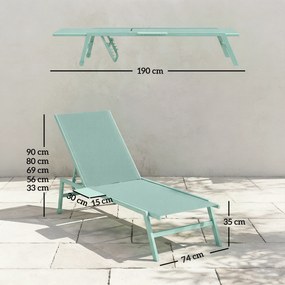 Outsunny Set 2 Șezlonguri cu Măsuță, Șezlonguri Grădină cu Spătar Reglabil. | Aosom Romania