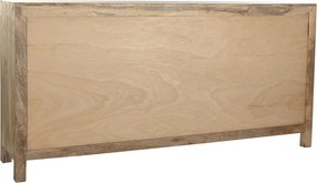 Bufet din lemn de mango si ratan, natur, cu 2 uși și 3 sertare, 90 x 180 x 40 cm, „Clisson”