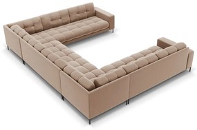 Coltar 9 locuri Bali velvet/picioare negre – L327 x l256 x h75