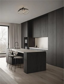 Lustra aplicata LED CCT OLIA aluminiu negru