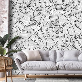 Fototapet - Frunze de monstera (147x102 cm)