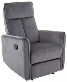 Scaun reclinabil Maxime Velvet, gri