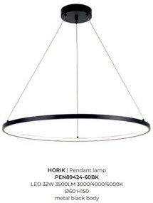 Lustra suspendata LED moderna design circular HORIK 60cm