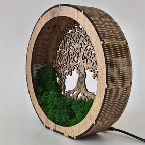 SENTOP | Lampă de masă Arborele Vieții cu mușchi | ZIVENA